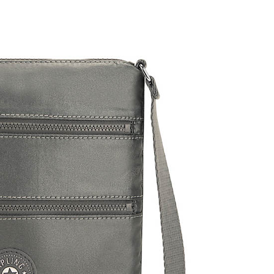 Sac Mini Kipling Keiko Metallic Crossbody Grise | FR 1883DF